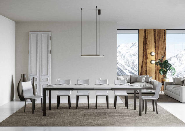 Tavolo-allungabile-90x160/264-cm-Everyday-Evolution-telaio-Antracite