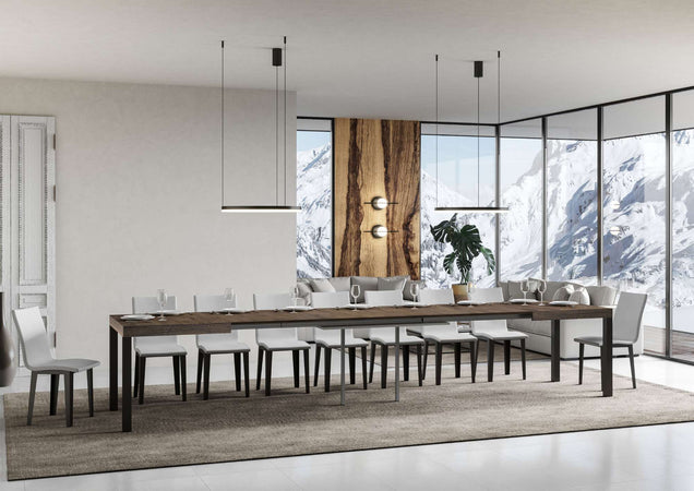 Tavolo-allungabile-90x160/420-cm-Everyday-telaio-Antracite-Itamoby