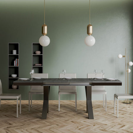 Tavolo-allungabile-90x160/420-cm-Traffic-Evolution-telaio-Antracite-Itamoby
