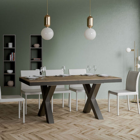 Tavolo-allungabile-90x160/420-cm-Traffic-Evolution-telaio-Antracite-Itamoby