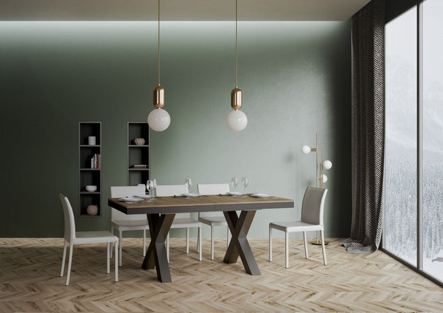 Tavolo-allungabile-90x160/420-cm-Traffic-Evolution-telaio-Antracite-Itamoby