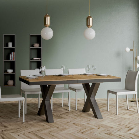 Tavolo-allungabile-90x160/420-cm-Traffic-Evolution-telaio-Antracite-Itamoby