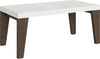 Tavolo-allungabile-90x180/284-cm-Naxy-Mix-piano-Bianco-Frassino---gambe-Noce-Itamoby