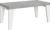Tavolo-allungabile-90x180/284-cm-Naxy-Mix-piano-Bianco-Frassino---gambe-Noce-Itamoby