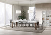 Tavolo-allungabile-90x180/284-cm-Naxy-Mix-piano-Bianco-Frassino---gambe-Noce-Itamoby