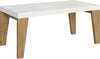 Tavolo-allungabile-90x180/284-cm-Naxy-Mix-piano-Bianco-Frassino---gambe-Noce-Itamoby