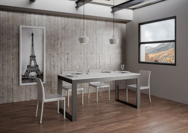 Tavolo-allungabile-90x180/284-cm-Tecno-Evolution-telaio-Antracite