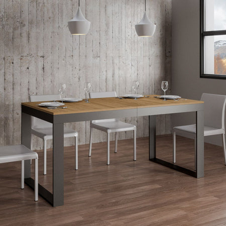 Tavolo-allungabile-90x180/284-cm-Tecno-Evolution-telaio-Antracite