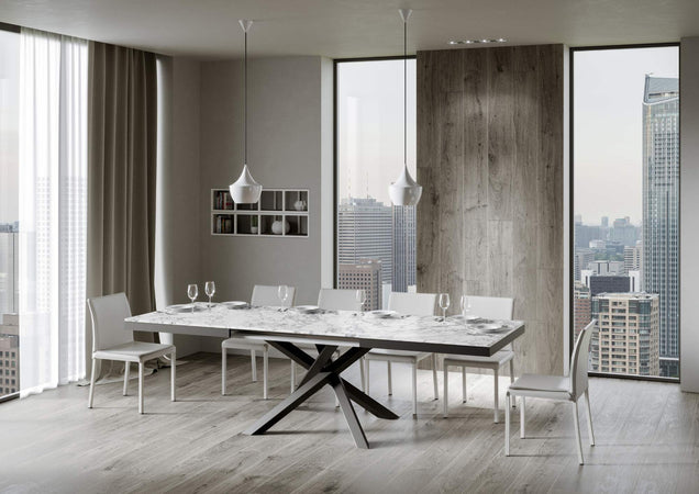 Tavolo-allungabile-90x180/284-cm-Volantis-Evolution-telaio-Antracite-Itamoby