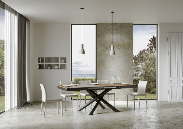 Tavolo-allungabile-90x180/284-cm-Volantis-Evolution-telaio-Antracite-Itamoby