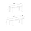 Tavolo allungabile Anthony 160x88x75 H cm colore noce eastwood stile shabby