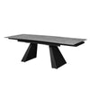 Tavolo allungabile Ariel piano in ceramica opaca e struttura in metallo colore ossido