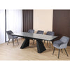 Tavolo allungabile Ariel piano in ceramica opaca e struttura in metallo colore ossido