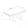 Tavolo allungabile Ariel piano in ceramica opaca e struttura in metallo colore ossido