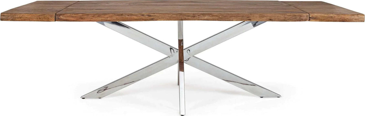 Tavolo allungabile Arkansas rettangolare, con gambe, in legno d'acacia da 180/260 cm Casa e cucina/Arredamento/Sala da pranzo/Tavoli da sala da pranzo Decor Space - Altamura, Commerciovirtuoso.it