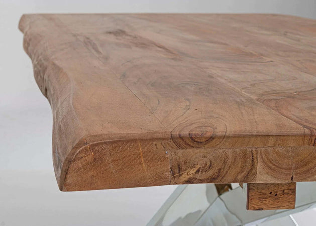 Tavolo allungabile Arkansas rettangolare, con gambe, in legno d'acacia da 180/260 cm Casa e cucina/Arredamento/Sala da pranzo/Tavoli da sala da pranzo Decor Space - Altamura, Commerciovirtuoso.it