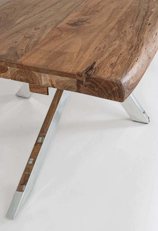 Tavolo allungabile Arkansas rettangolare, con gambe, in legno d'acacia da 180/260 cm Casa e cucina/Arredamento/Sala da pranzo/Tavoli da sala da pranzo Decor Space - Altamura, Commerciovirtuoso.it
