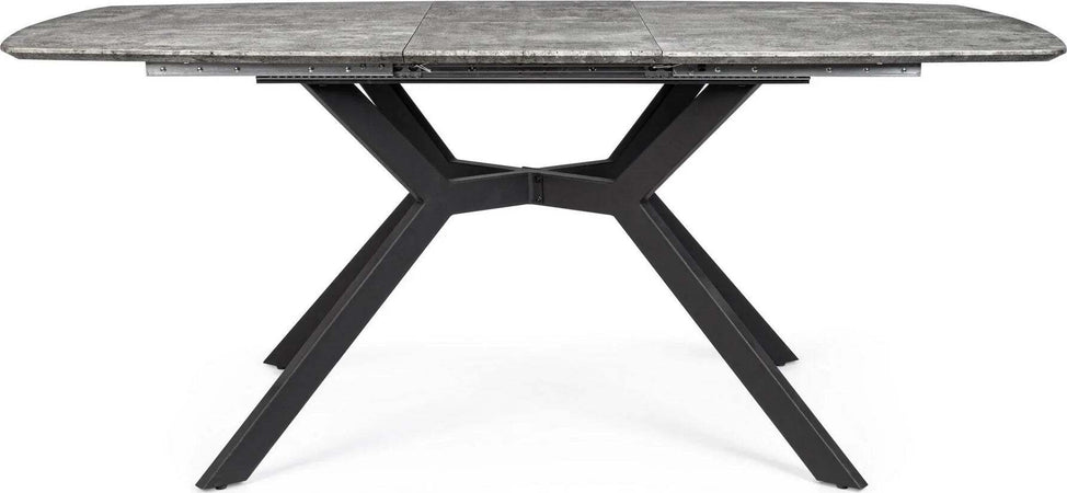 Tavolo allungabile Dominik con gambe in acciaio verniciato, piano in MDF ricoperto Casa e cucina/Arredamento/Sala da pranzo/Tavoli da sala da pranzo Decor Space - Altamura, Commerciovirtuoso.it