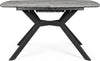 Tavolo allungabile Dominik con gambe in acciaio verniciato, piano in MDF ricoperto Casa e cucina/Arredamento/Sala da pranzo/Tavoli da sala da pranzo Decor Space - Altamura, Commerciovirtuoso.it
