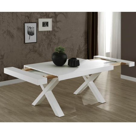 Tavolo allungabile Gondar 160x90 bianco larice