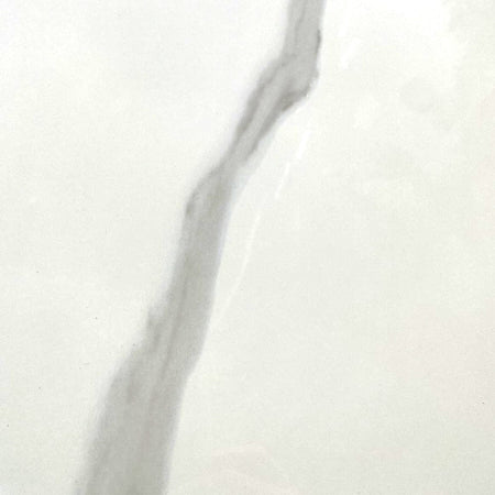 Tavolo allungabile Kyoto con piano in ceramica effetto marmo bianco lucido e struttura in metallo nero