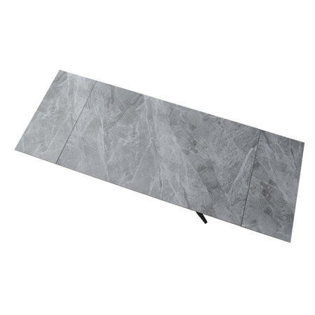 Tavolo allungabile Plato in ceramica colore grigio marmoreo italiano lucido