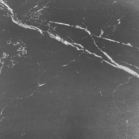 Tavolo allungabile Roxane con piano in ceramica effetto marmo nero ardesia C201 opaco e gambe in metallo nero