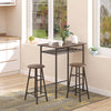 Tavolo-Alto-con-2-Sgabelli-per-Cucina,-Soggiorno,-Bar,-Struttura-in-Acciaio-con-Poggiapiedi-e-Mensola-JH6835-297BKJH6
