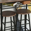 Tavolo-Alto-con-2-Sgabelli-per-Cucina,-Soggiorno,-Bar,-Struttura-in-Acciaio-con-Poggiapiedi-e-Mensola-JH6835-297BKJH6