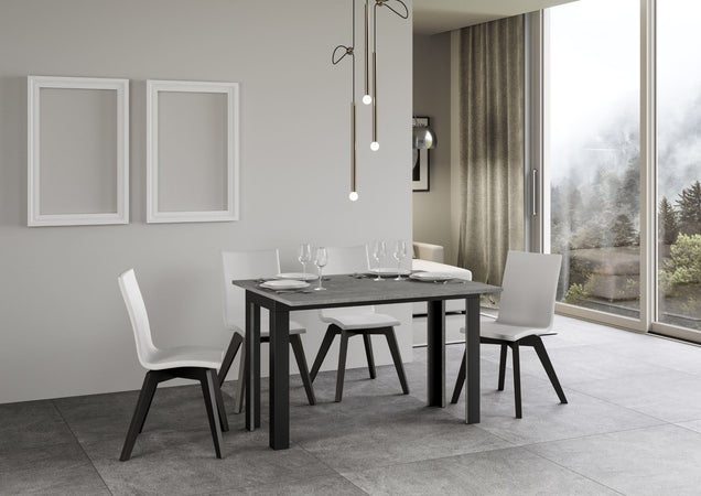 Tavolo-apribile-120/200x45/90-cm-Linea-Double-telaio-Antracite