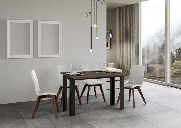 Tavolo-apribile-120/200x45/90-cm-Linea-Double-telaio-Antracite