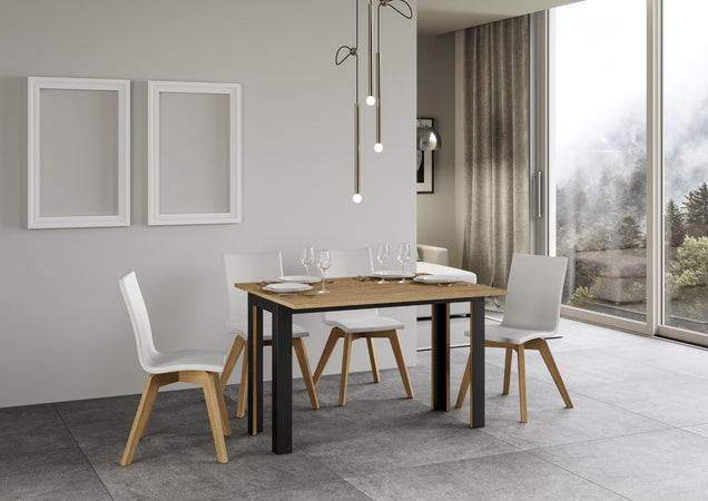 Tavolo-apribile-120/200x45/90-cm-Linea-Double-telaio-Antracite