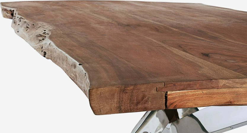 Tavolo Arkansas rettangolare, con gambe, in legno d'acacia da 220 cm Casa e cucina/Arredamento/Sala da pranzo/Tavoli da sala da pranzo Decor Space - Altamura, Commerciovirtuoso.it