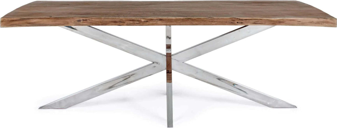 Tavolo Arkansas rettangolare, con gambe, in legno d'acacia da 220 cm Casa e cucina/Arredamento/Sala da pranzo/Tavoli da sala da pranzo Decor Space - Altamura, Commerciovirtuoso.it