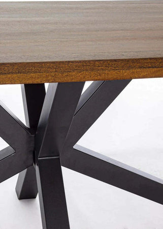 Tavolo Arnav rettangolare, con gambe, piano in legno di mango da 200 x 100 cm Casa e cucina/Arredamento/Sala da pranzo/Tavoli da sala da pranzo Decor Space - Altamura, Commerciovirtuoso.it