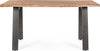 Tavolo Aron rettangolare, con gambe in acciaio, piano in legno di acacia, stile moderno Casa e cucina/Arredamento/Sala da pranzo/Tavoli da sala da pranzo Decor Space - Altamura, Commerciovirtuoso.it