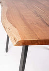 Tavolo Aron rettangolare, con gambe in acciaio, piano in legno di acacia, stile moderno Casa e cucina/Arredamento/Sala da pranzo/Tavoli da sala da pranzo Decor Space - Altamura, Commerciovirtuoso.it