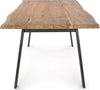 Tavolo Aron rettangolare, con gambe in acciaio, piano in legno di acacia, stile moderno Casa e cucina/Arredamento/Sala da pranzo/Tavoli da sala da pranzo Decor Space - Altamura, Commerciovirtuoso.it