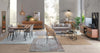 Tavolo Aron rettangolare, con gambe in acciaio, piano in legno di acacia, stile moderno Casa e cucina/Arredamento/Sala da pranzo/Tavoli da sala da pranzo Decor Space - Altamura, Commerciovirtuoso.it