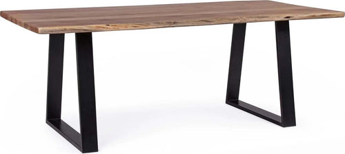 Tavolo Artur rettangolare, con gambe, in legno di acacia da 200 x 95 cm Casa e cucina/Arredamento/Sala da pranzo/Tavoli da sala da pranzo Decor Space - Altamura, Commerciovirtuoso.it