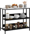 tavolo-bar-angolo-cucina-con-Mensole,-Isola-Piano-Effetto-Marmo-e-Struttura-in-Metallo,-100x50x90cm,-scaffale-Nero-e-Bianco-multiuso-ufficio-studio-bagno-F801-338V80BKA