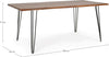 Tavolo Barrow rettangolare, con Gambe in acciaio, piano in legno di acacia da 180 x 90 cm Casa e cucina/Arredamento/Sala da pranzo/Tavoli da sala da pranzo Decor Space - Altamura, Commerciovirtuoso.it