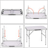 Tavolo-Campeggio-Picnic-Alluminio-60x45x50-Pieghevole-Valigetta-Piano-Formica