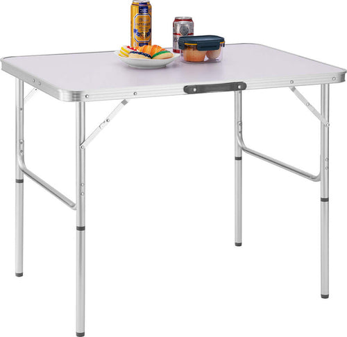 Tavolo-Campeggio-Picnic-Alluminio-90x60x70-Pieghevole-Valigetta-Piano-Formica