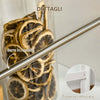 Tavolo-da-Bar-con-3-Mensole-e-Barre-Protettive,-in-Acciaio-e-Truciolato,-112x57x106-cm,-Bianco-BG7835-390WTBG7