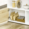 Tavolo-da-Bar-isola-cucina-sala-da-pranzo-Moderno-in-MDF-per-2-Persone-con-4-Ripiani-Aperti-e-Armadietto-bianco-,-116x79.5x91-cm-F835-953V00WTA