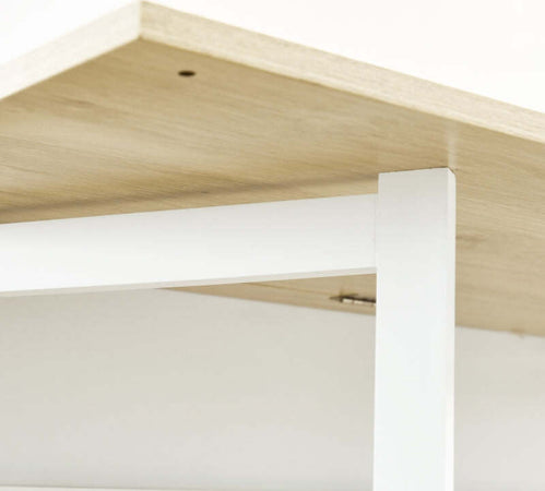Tavolo-da-Bar-isola-cucina-sala-da-pranzo-Moderno-in-MDF-per-2-Persone-con-4-Ripiani-Aperti-e-Armadietto-bianco-,-116x79.5x91-cm-F835-953V00WTA