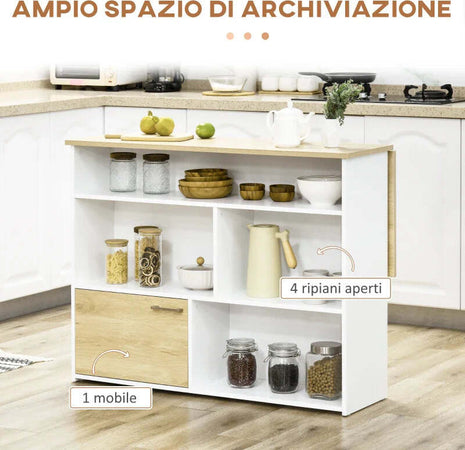 Tavolo-da-Bar-Moderno-in-MDF-per-2-Persone-con-4-Ripiani-Aperti-e-Armadietto,-116x79.5x91-cm-MN4835-953V00WTMN4