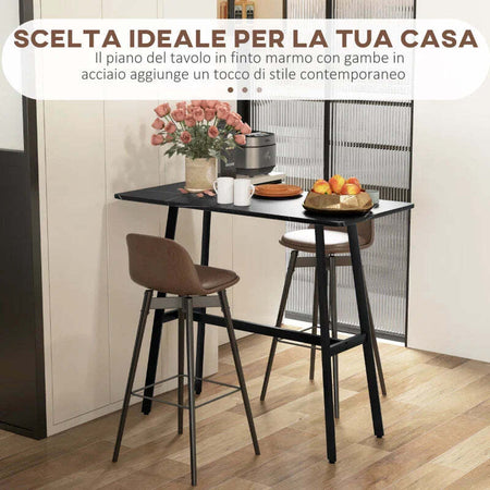 Tavolo-da-Bar-Rettangolare-per-4-Persone-in-MDF-e-Metallo,-118x58x98-cm,-Nero-HG683A-029V00BKHG6