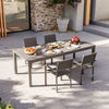 Tavolo allungabile Sydney in alluminio telescopico dogato 160-240x100 per giardino e veranda